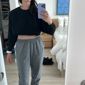 Alo Yoga Size XS Oversized Cropped Sweatshirt